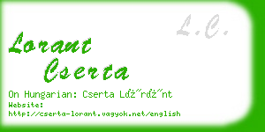 lorant cserta business card